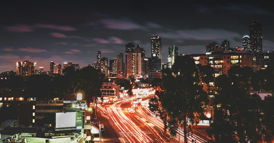 Melbourne-traffic-night-time