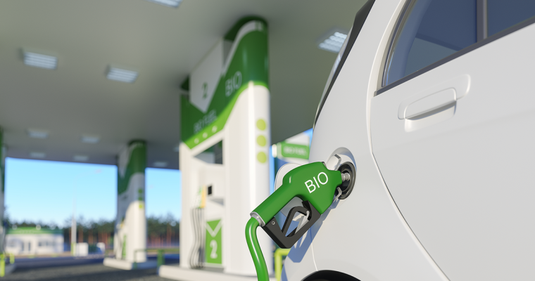 Biofuel Refueling The Car On The Filling Station For Eco Friendly Transport