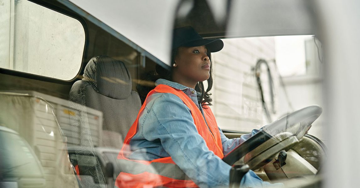 Female truck driver